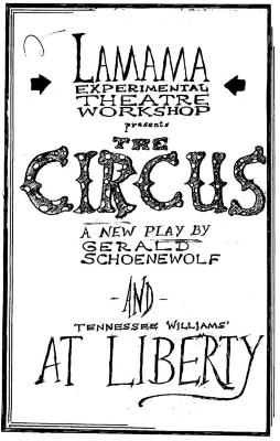 Program: "La Mama Experimental Theatre Workshop Presents 'The Circus' and 'At Liberty' " (1964)