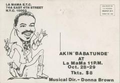 Promotional Postcard: "Akin Babatunde" (1983)