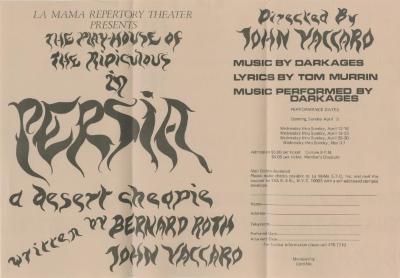 Promotional Flyer: "Persia, A Desert Cheapie" (1972)