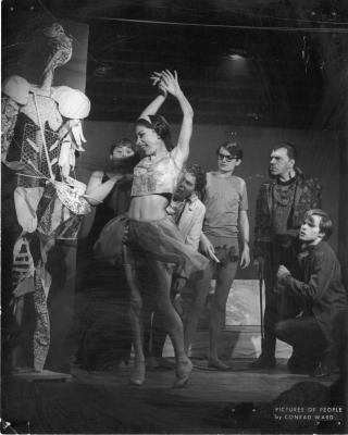 Production Photograph: "The Circus" (Cast + prop)