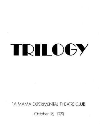 Program for "Trilogy" (1974) (front cover)