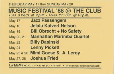 Show File: "Music Festival '88" (1988)