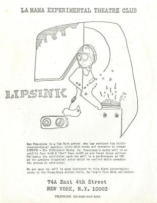 Promotional Flyer: "Lipsink" (1974)