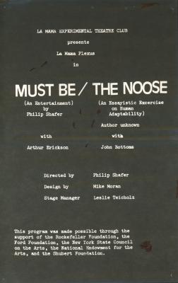 Poster/Flyer: "Must Be/The Noose" (1974)