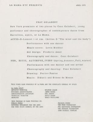 Program: "Cesc Gelabert" (1979)