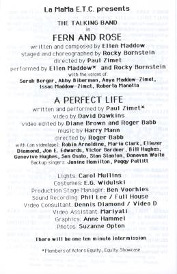 Show File: "Fern and Rose / Perfect Life, A" (1992)