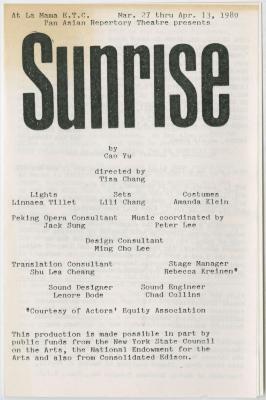 Program: "Sunrise"