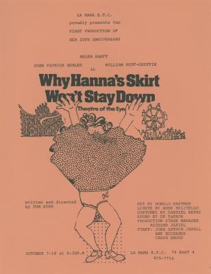 Promotional Flyer: "Why Hanna's Skirt Won't Stay Down" (1981)