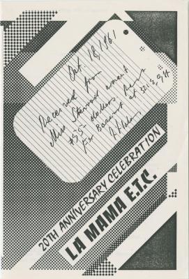Program for "Motel" (1981)