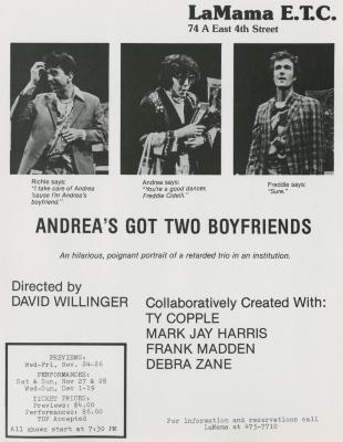 Promotional Flyer: "Andrea's Got Two Boyfriends" (1982)