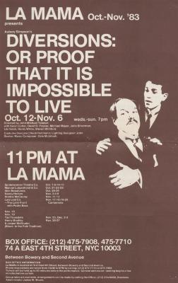 Promotional Mailer: La MaMa's Calendar (Oct.-Nov. 1983)