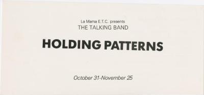 Program and flyer for "The Talking Band in 'Holding Patterns'" (1984)