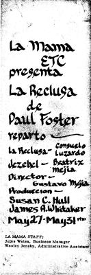 Program: "La Reclusa" (1970b)
