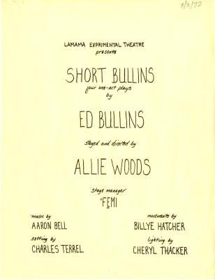 Program: "Short Bullins" (1972)