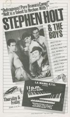 Promotional Flyer: "Stephen Holt and the Boys" (1983)